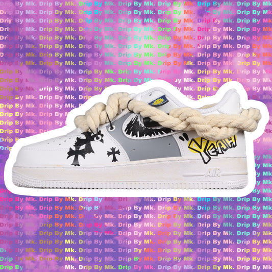 AF1 Chrome Pop Art Utility Lace with Rope