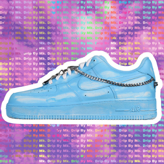 AF1 Chain and Scuff 'Blue' (stainless steel)